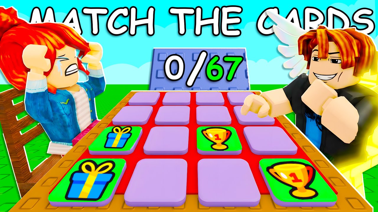 Cartoony thumbnail — match the cards